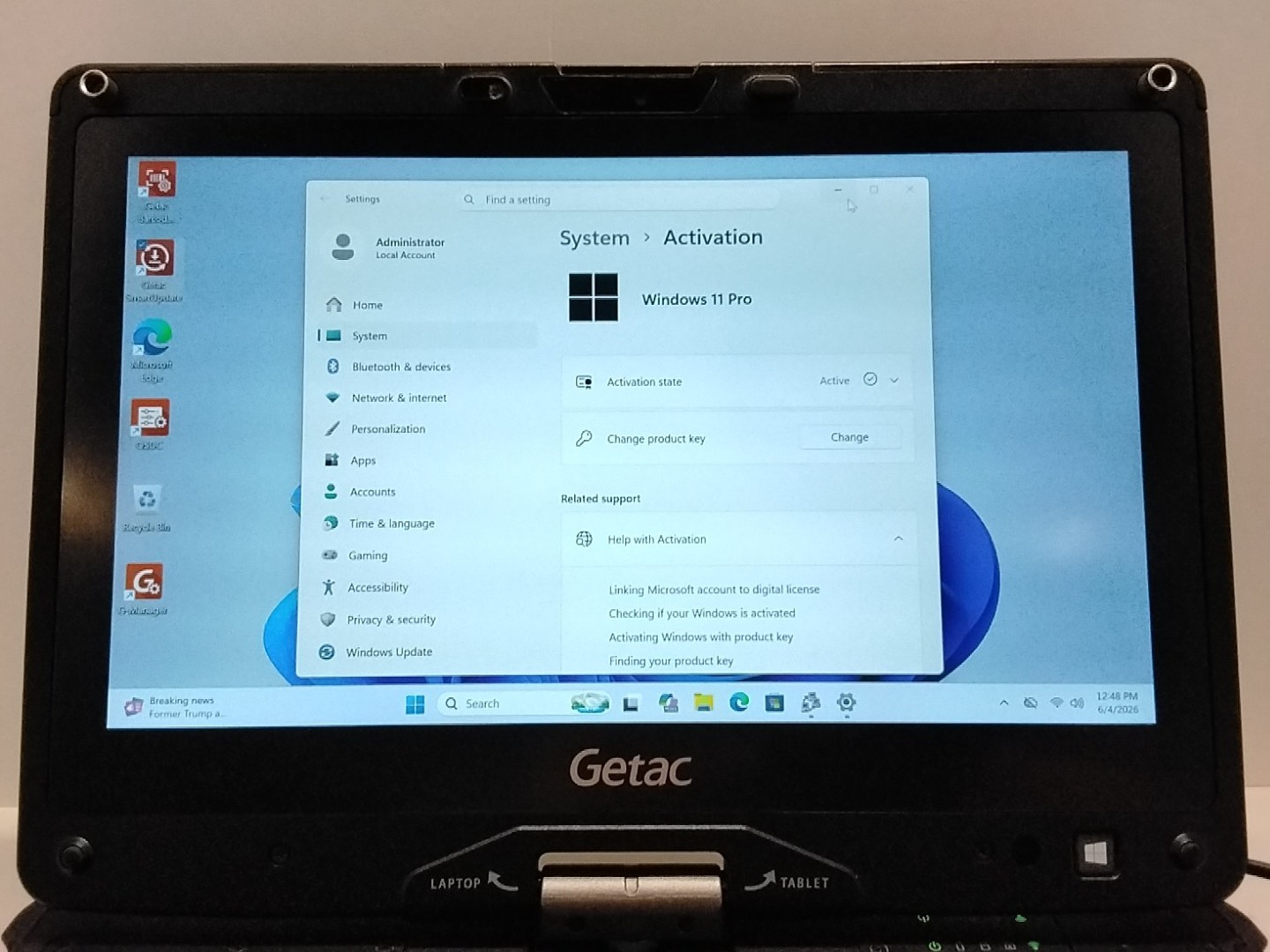 Getac V110 G6 Intel Core i5-10210 1.60GHz 16GB RAM 256GB SSD Win 11 Pro w/ touch