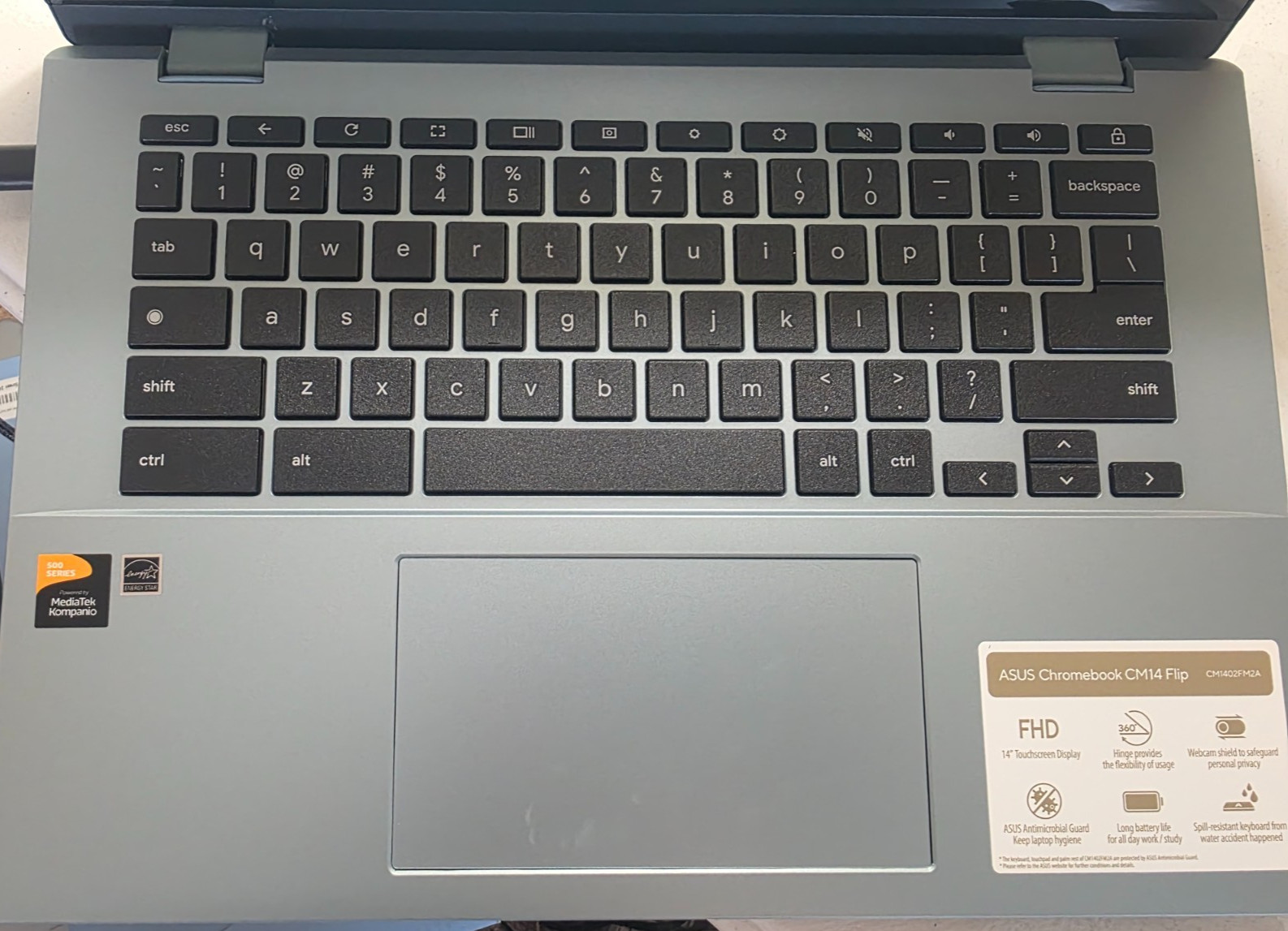 ASUS 14″ FHD Chromebook Laptop 4GB RAM 64GB eMMC MediaTek Kompanio 520