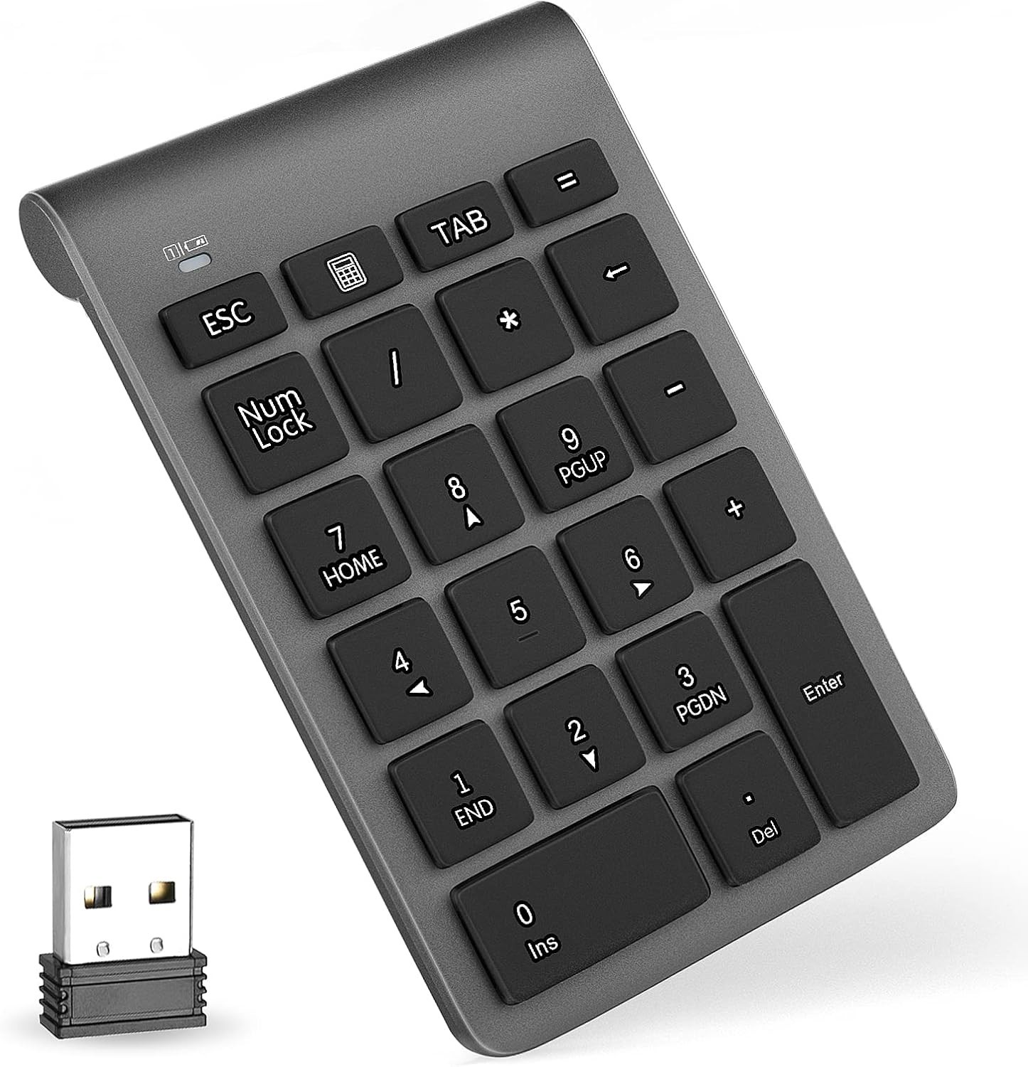 Teclado Numerico Inalambrico, 22 Teclas 2.4 Ghz Portatil Para Laptop