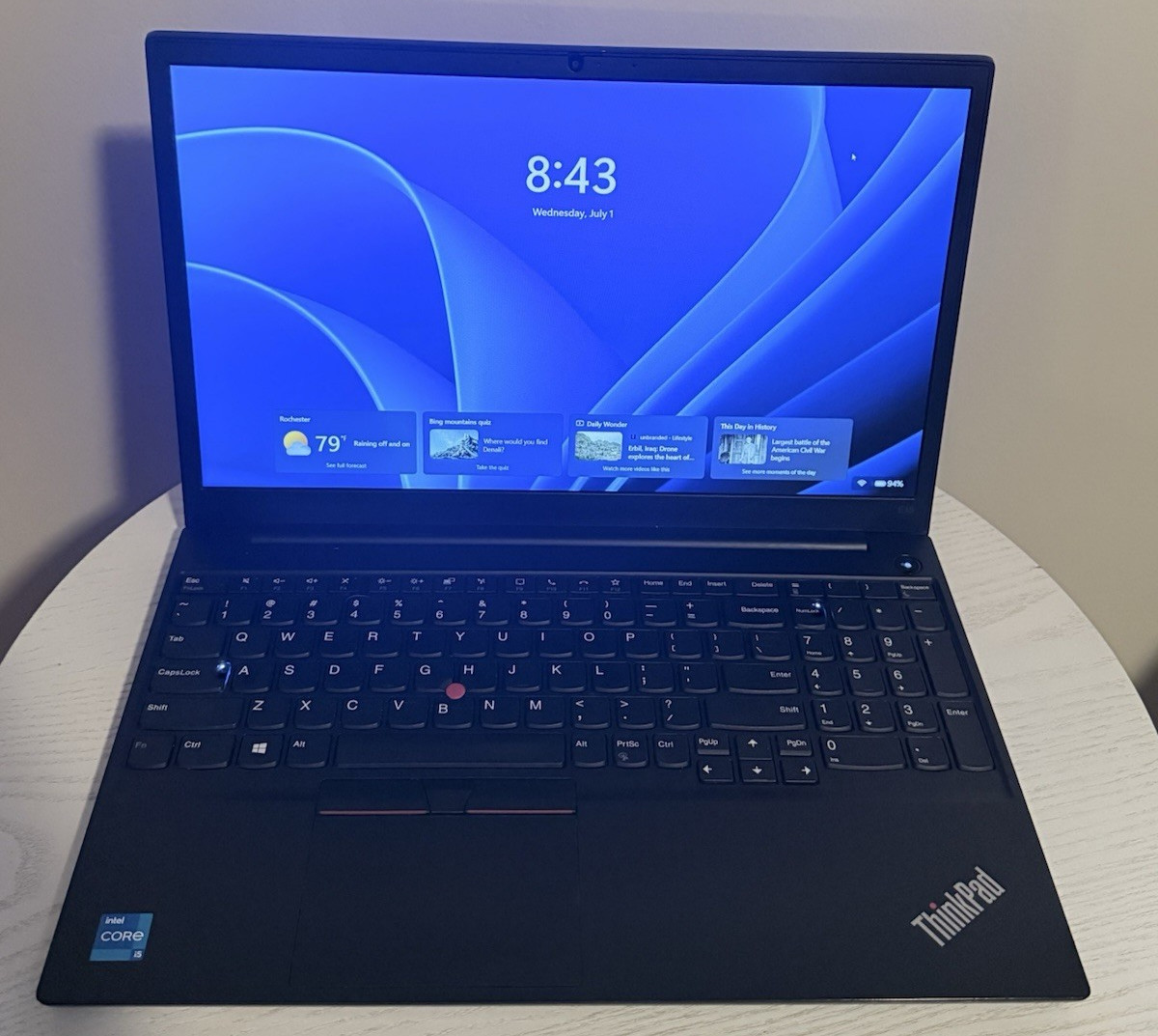 Lenovo ThinkPad E15 gen 2, i5-1135g7, 2.40 GHz, 8gb Ram, 256gb NVMe, Win 11 Pro