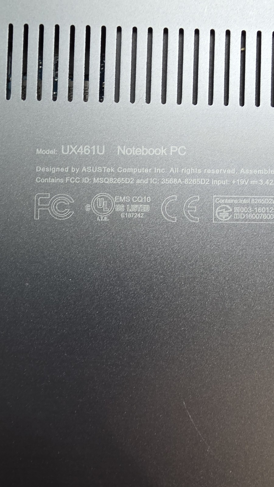 ASUS Zenbook 14 UX461U Notebook, used, factory reset