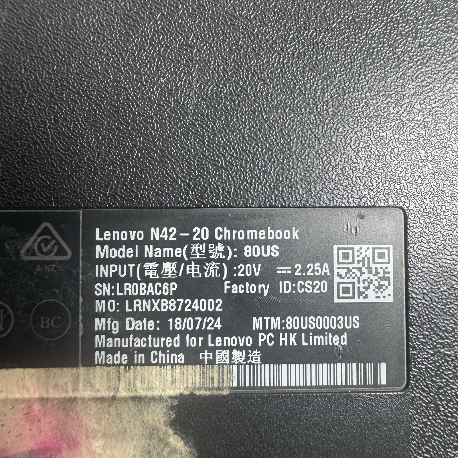 Lot of 2 Lenovo N42-20 Chromebook 11.6” Intel Celeron Parts Repair Untested
