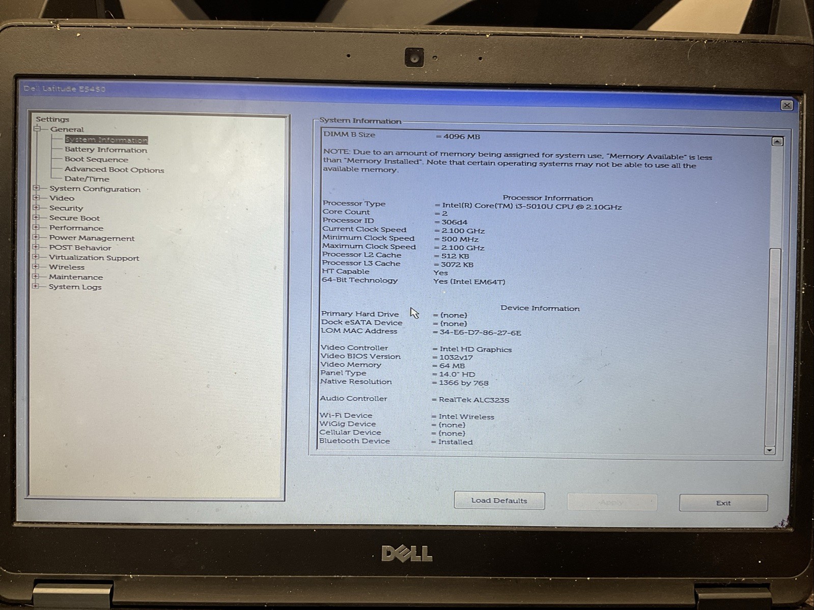 Dell Latitude E5450 / Laptop Notebook PC / M5