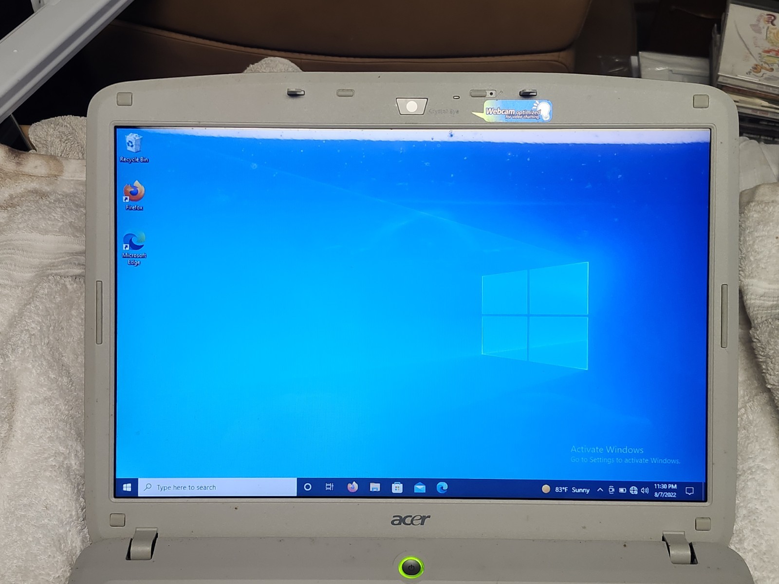 Acer Aspoire 5720 Laptop Windows Vista Home Premium DVD RW