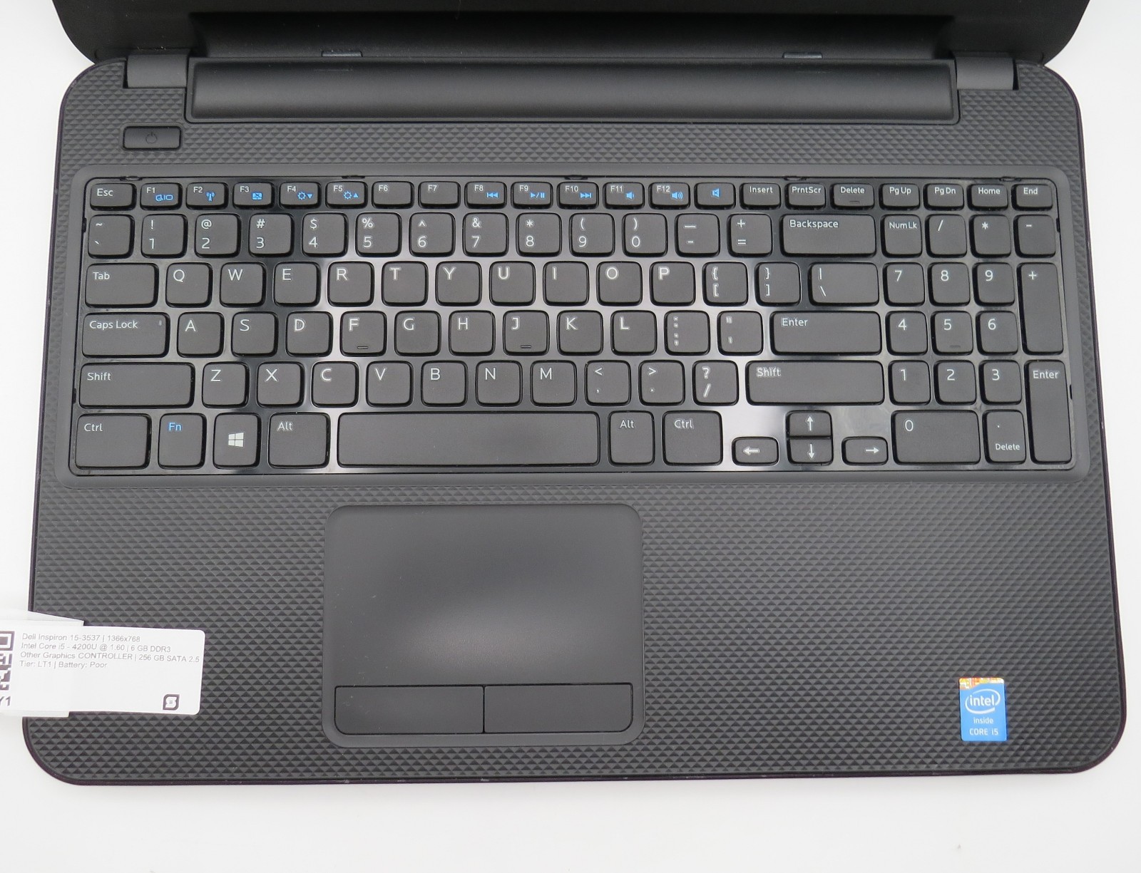 Dell Inspiron 15 i5-4200U @ 1.6GHz 6GB DDR3 256GB 2.5″ SATA SSD 15″ No OS/Batt