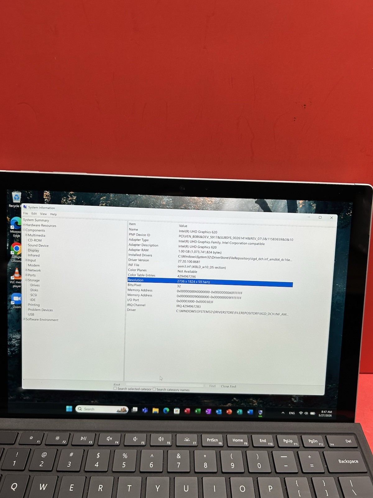 Microsoft Surface Pro 6 13” 1796 Tablet 8th i5‑1.7GHz 8GB 256GB Windows 11pro