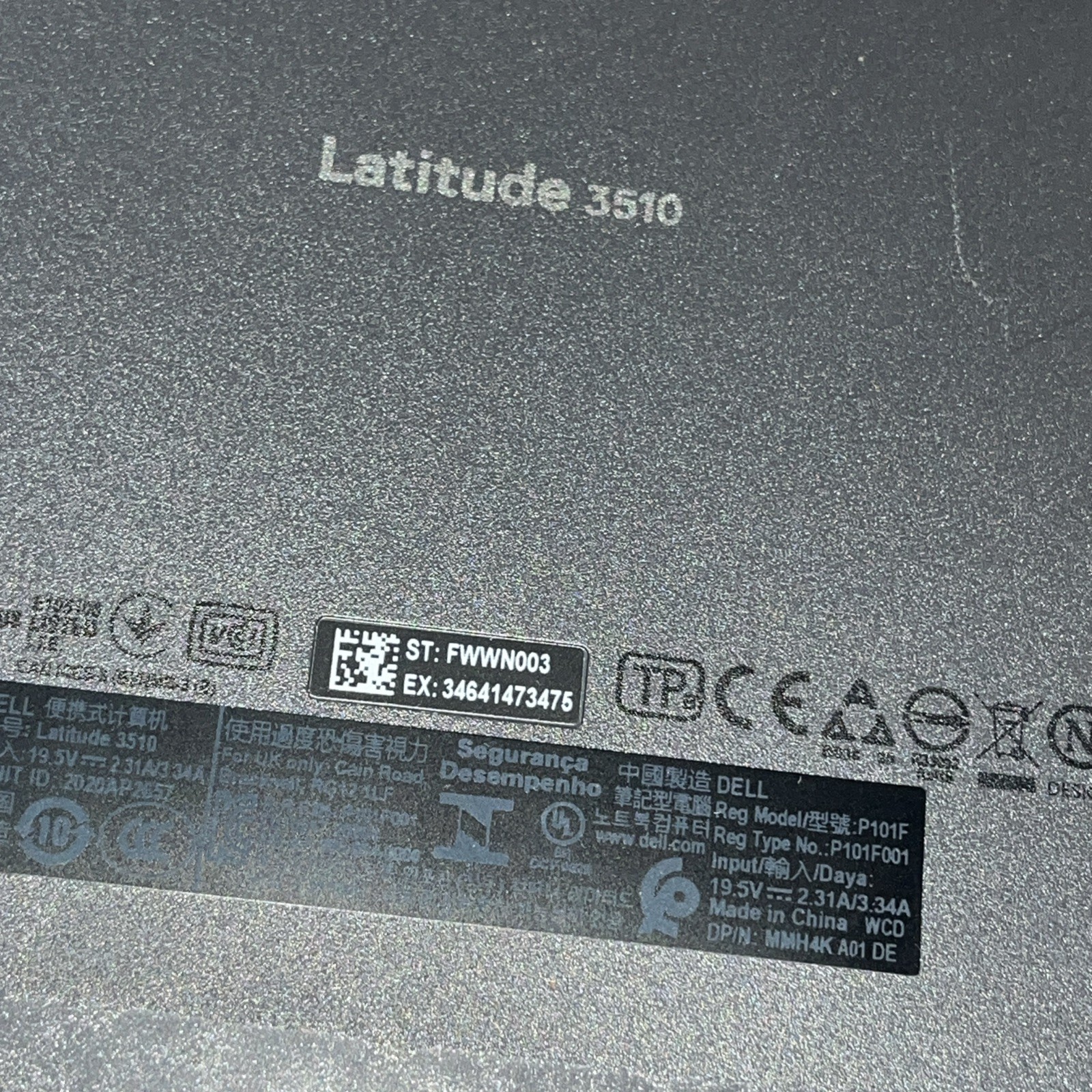DELL LATITUDE 3510 INTEL CORE I5-10210U 8GB RAM NO HD +