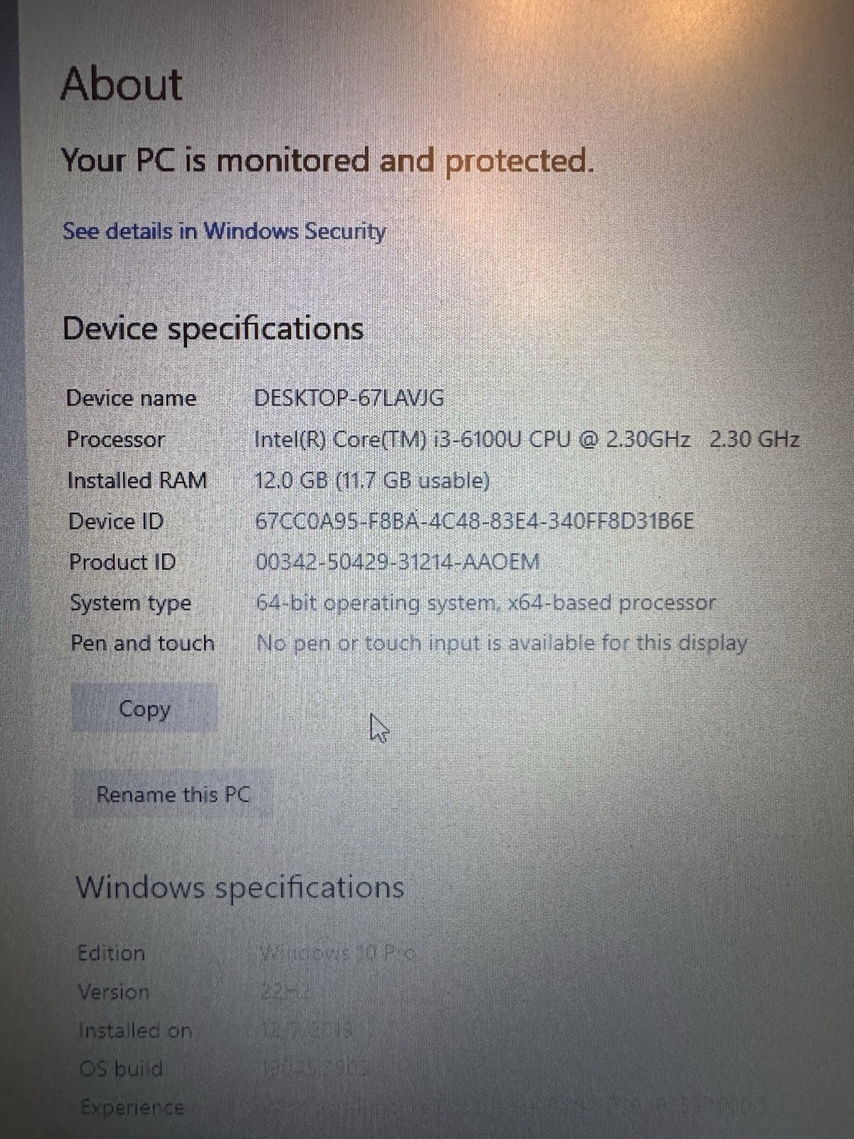 Dell Latitude E5570 15.6″ i3-6100U 12GB RAM 500GB HDD Win10 Pro Black
