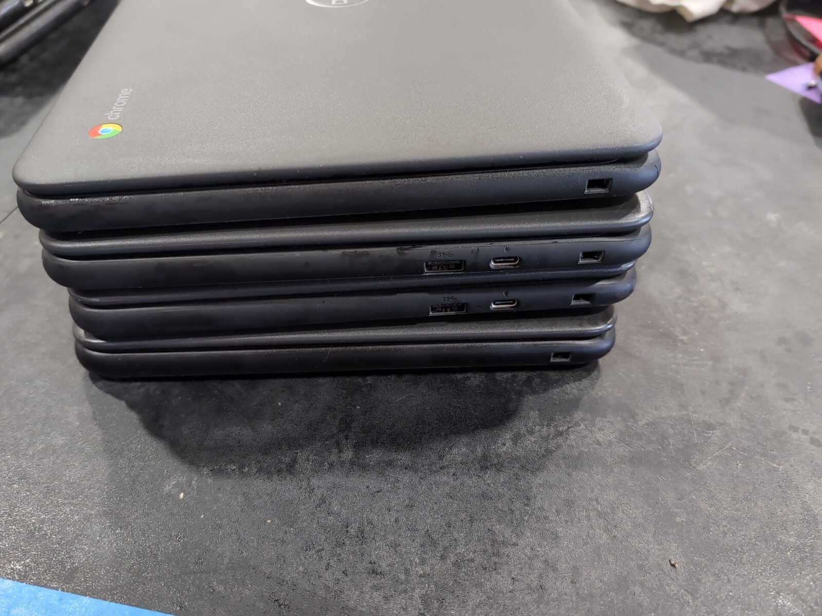 Lot Of 4 *Parts* Dell Chromebook 3100 Intel Cel. 4 GB Ram 32 GB &16 GB Versions