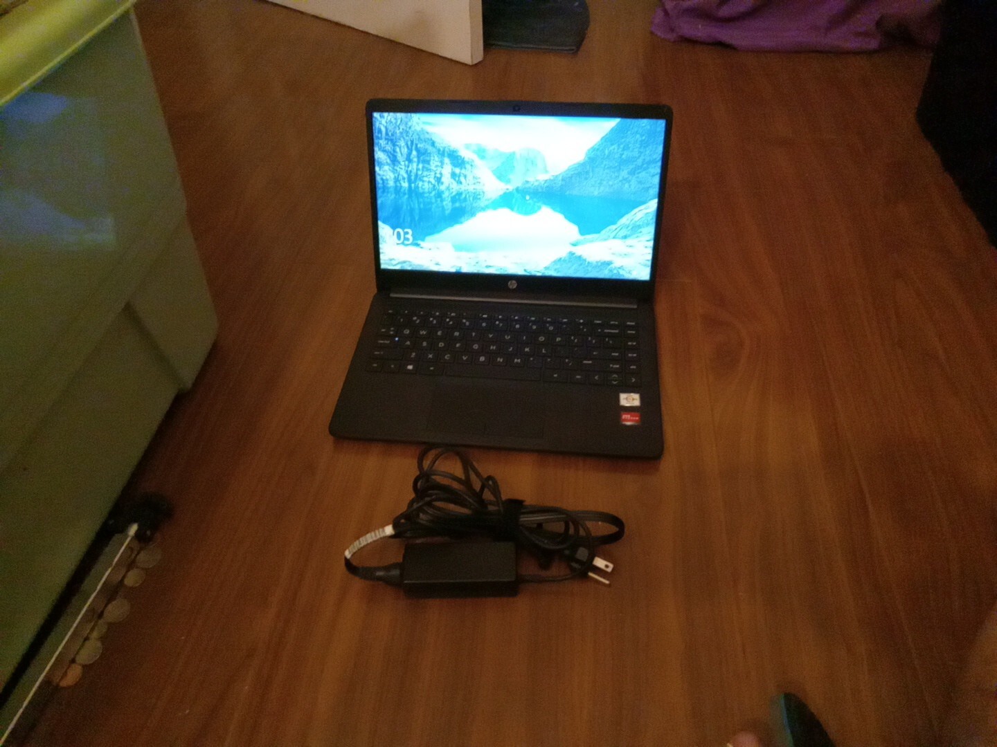 hp notebook 15 used, black good condition  with Charging Cord.