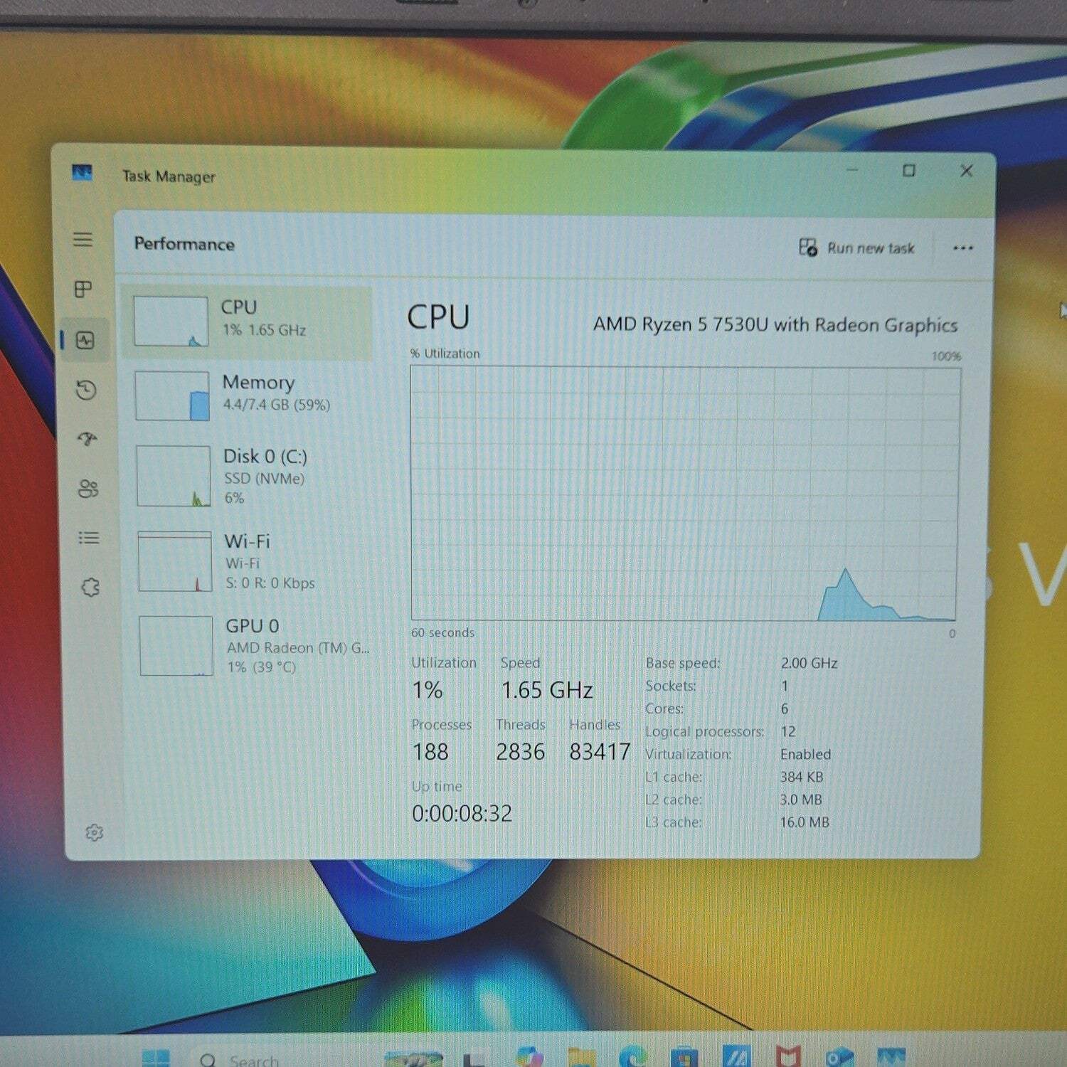 Asus Vivobook 15 M1502YA 15.3″ Ryzen 5 7530U 2.0GHz 8GB RAM 512GB SSD