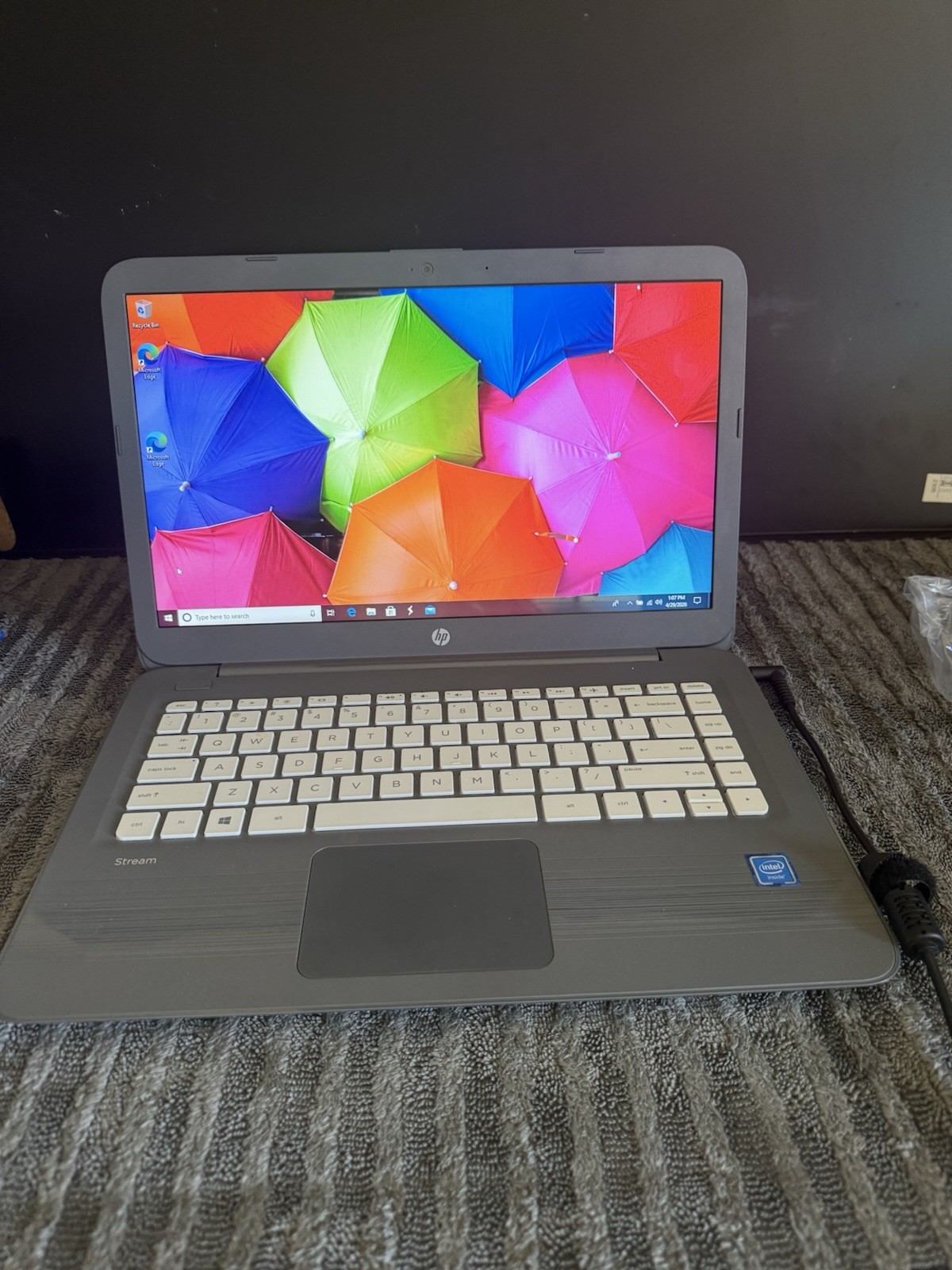 HP Stream 14″ Notebook Laptop Intel Celeron Windows 10 Gray Wi-Fi Webcam HDMI