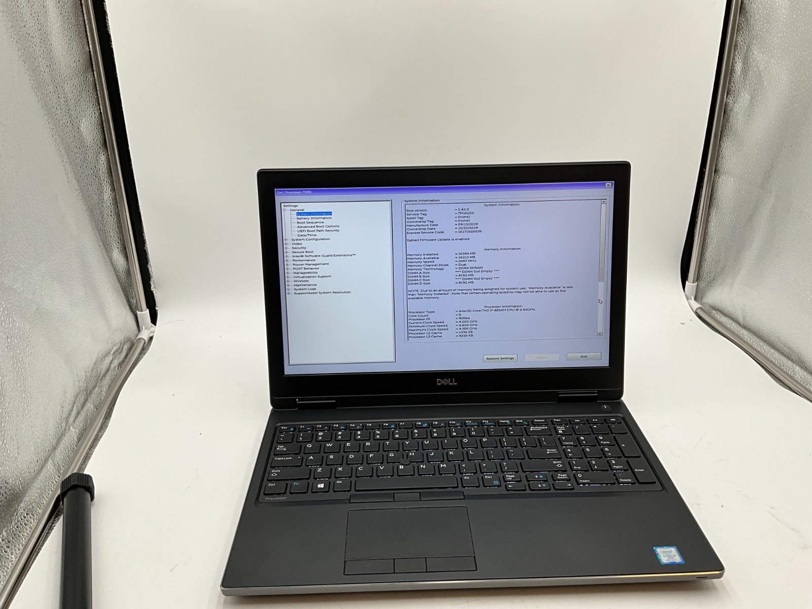 DELL Precision 7530 Laptop i7-8850H 2.6G 16GB 256GB P1000 15.6″ 7FG62Z2
