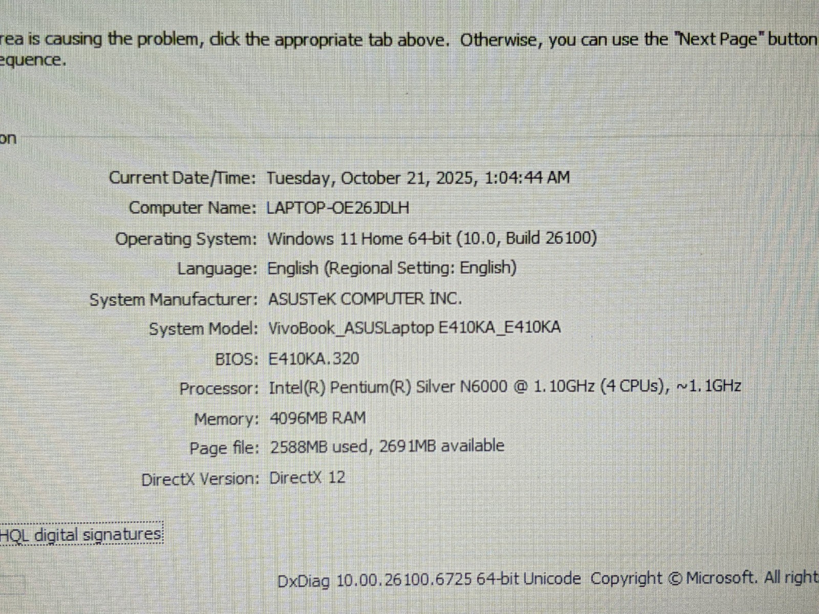 ASUS VivoBook E410KA 14″FHD Pentium Silver N6000 1.1GHz 4GB 64GB eMMC 98t +PA