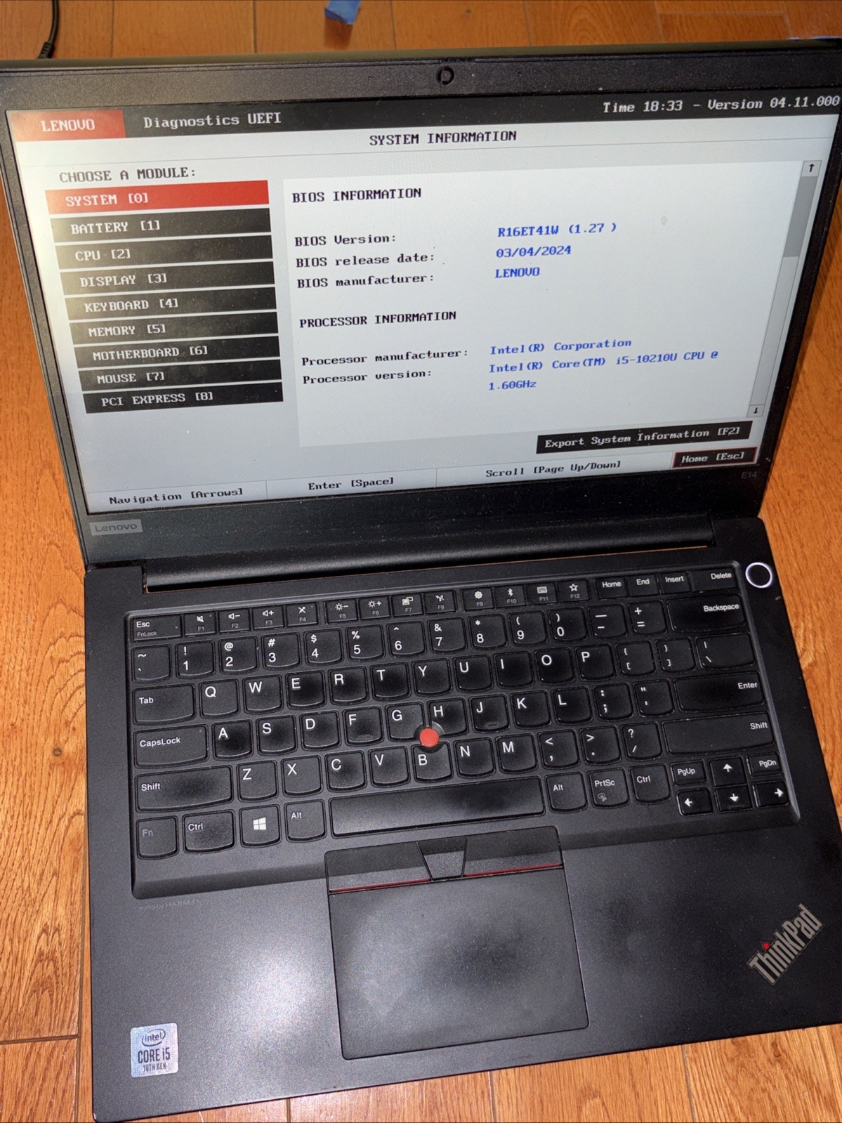 Lenovo ThinkPad E14 14″ Intel Core i5 10th Gen, 8gb RAM NO SSD NO OS