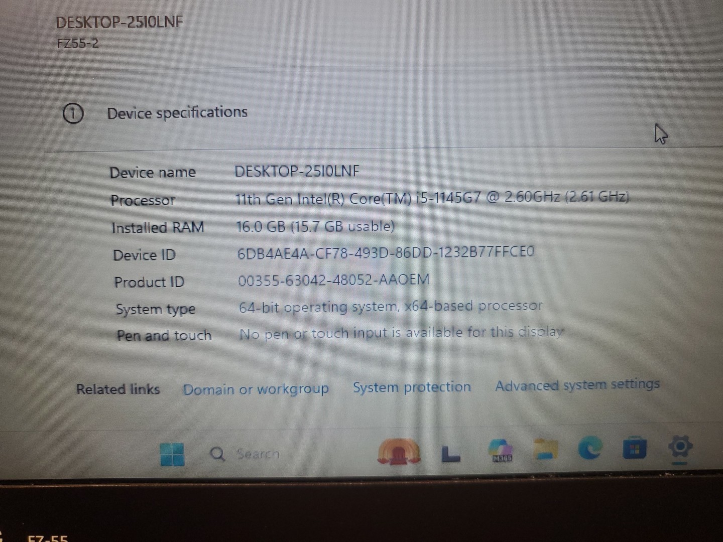 Panasonic Toughbook FZ-55 i5-1145g7 16 512gb win 11 lte #82