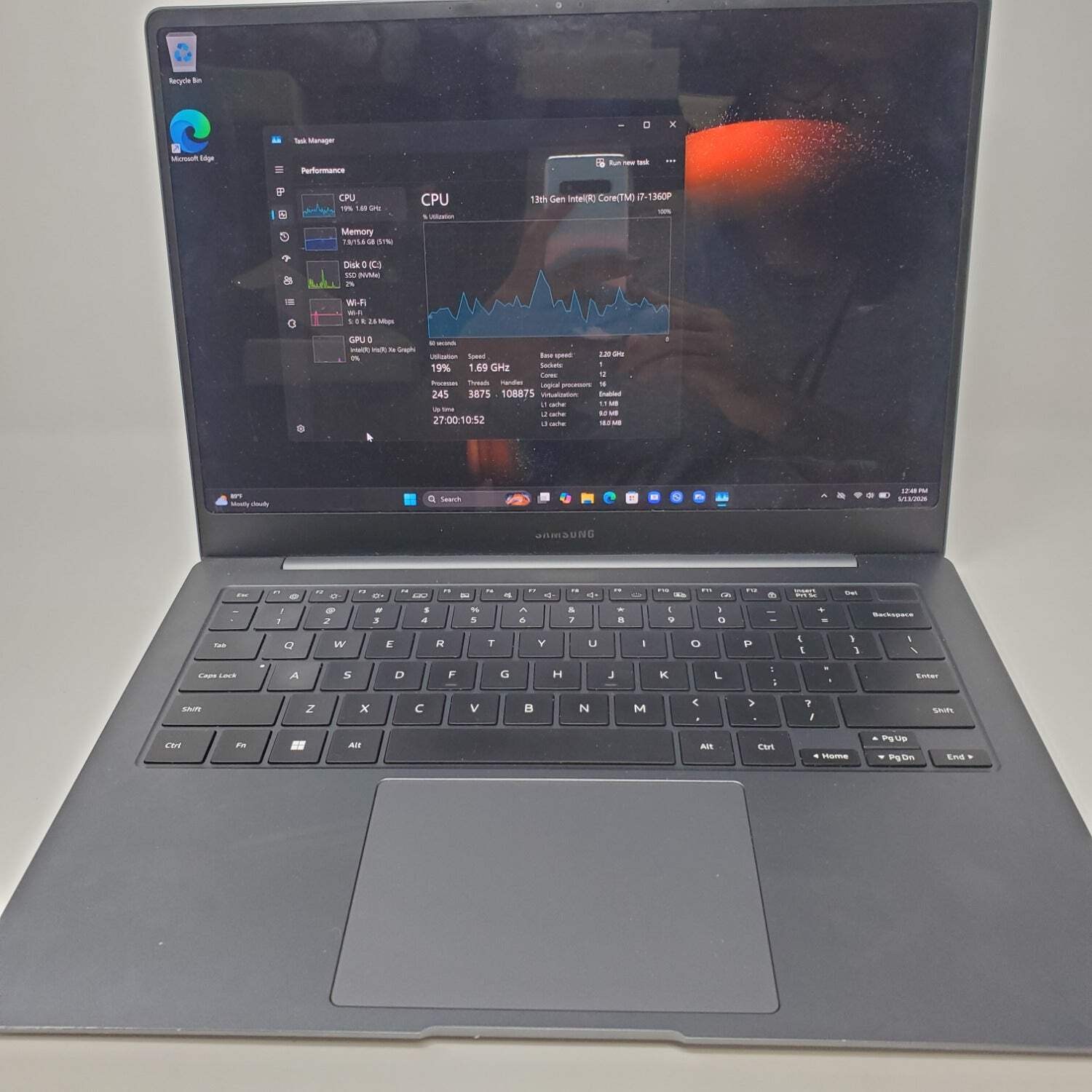 Samsung Galaxy Book3 Pro NP940XFG 13.3″ i7-1360P 2.2GHz 16GB RAM 512GB SSD