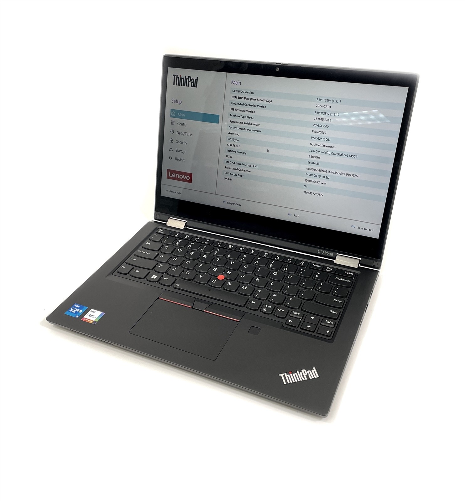 Lenovo ThinkPad L13 Yoga Gen 2 i5-1145G7 2.6GHz 512GB SSD 16GB RAM Laptop WIN 11