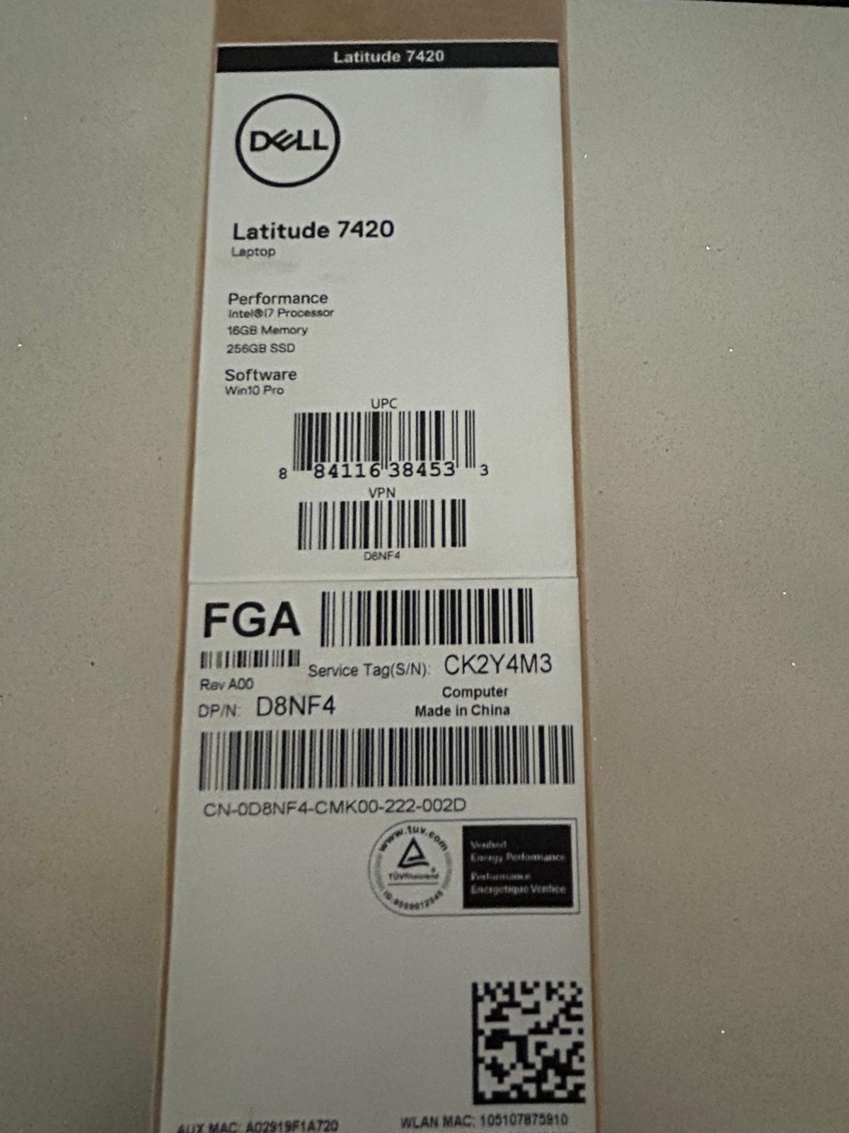 Dell Latitude 7420 2-In-1 14” (256GB SSD Intel Core i7-1165G7 4.7GHz 16GB RAM)