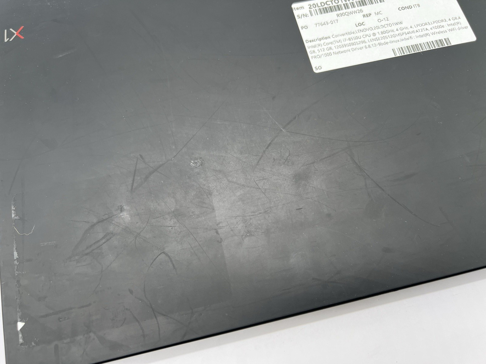 Lenovo ThinkPad X1 Yoga 3rd, i7-8550U, 1.80GHz, 8GB RAM, 512GB NVMe-No OS/AC/Pen