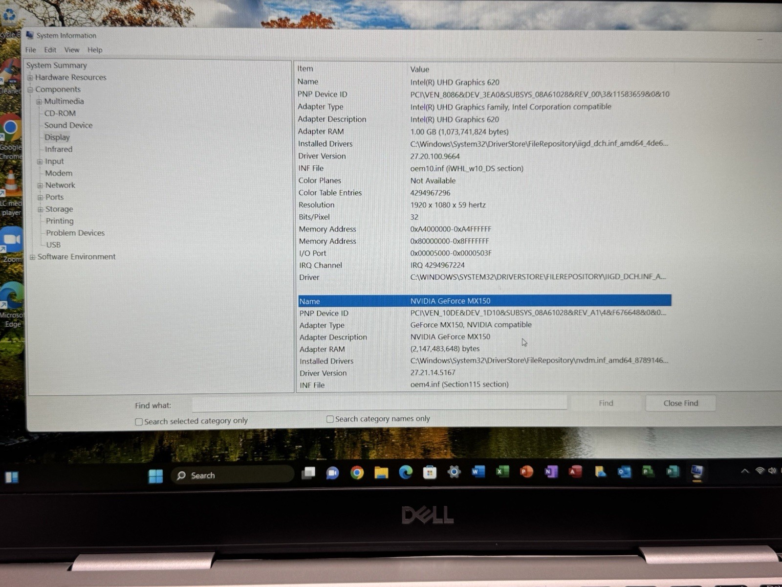 Dell inspiron 7580 i5 8265U 1.6GHz 16GB RAM 256GB SSD