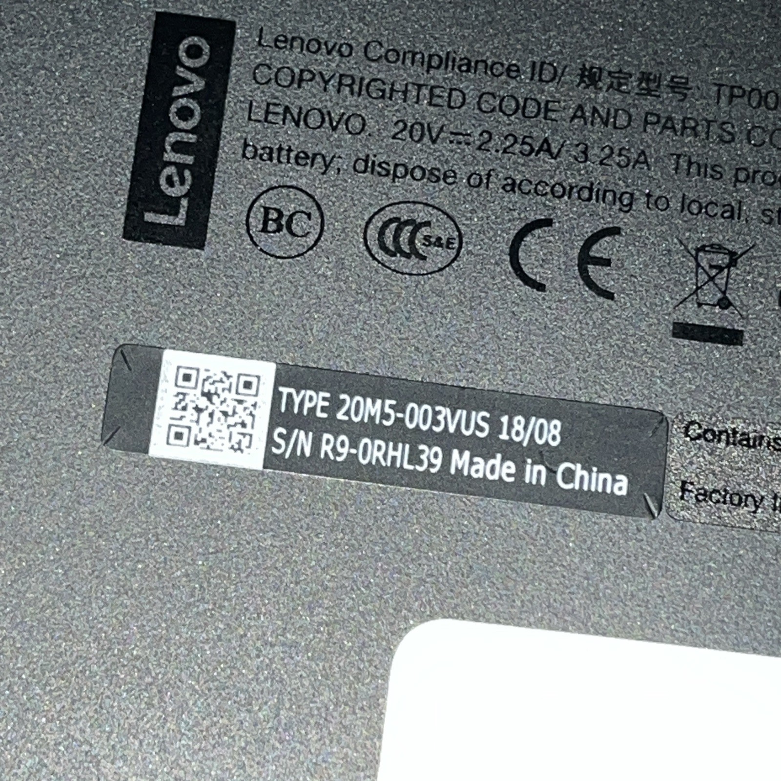 LENOVO THINKPAD L380 INTEL CORE I3 8TH GEN 8GB RAM NO HD