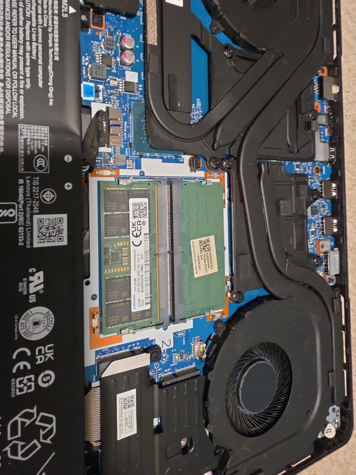 For Parts Lenovo Legion Pro 5 16irx9 i9-14900HX RTX 4070 8GB 32GB DDR5 RAM 16″