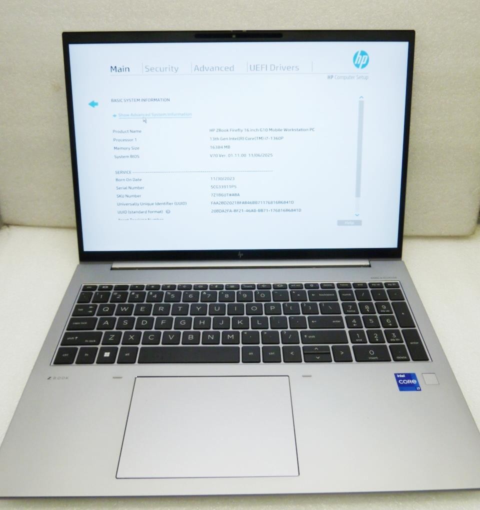HP ZBook Firely 16″ G10 | Intel 13th Gen i7-1360P | NO RAM / SSD