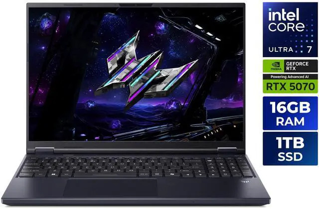 Acer Predator Helios Neo 16.0 in GeForce RTX 5070 GPU Core Ultra 7 255HX 16GB