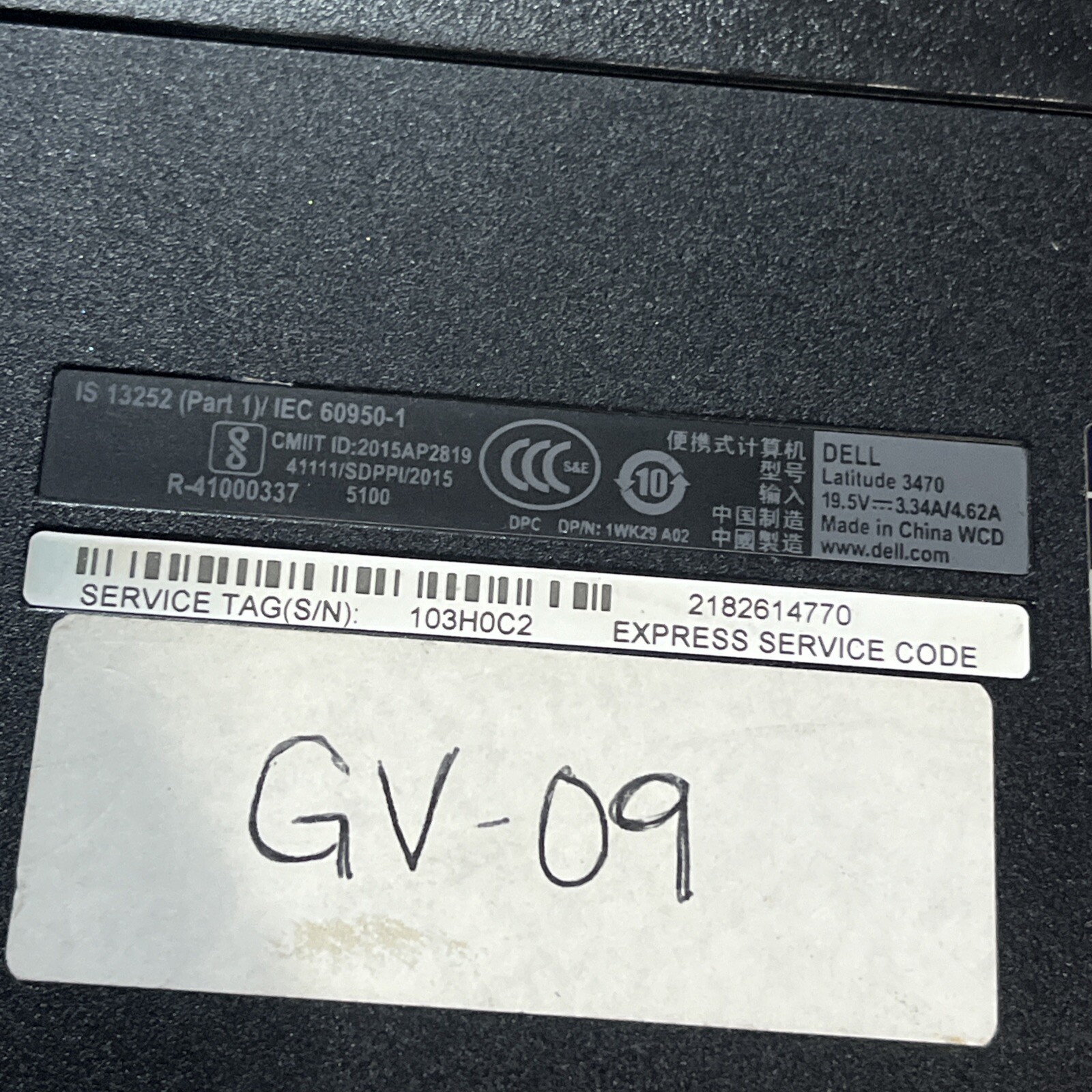DELL LATITUDE 3470 INTEL CORE I3-6100U 2.30GHZ 4GB RAM NO HD