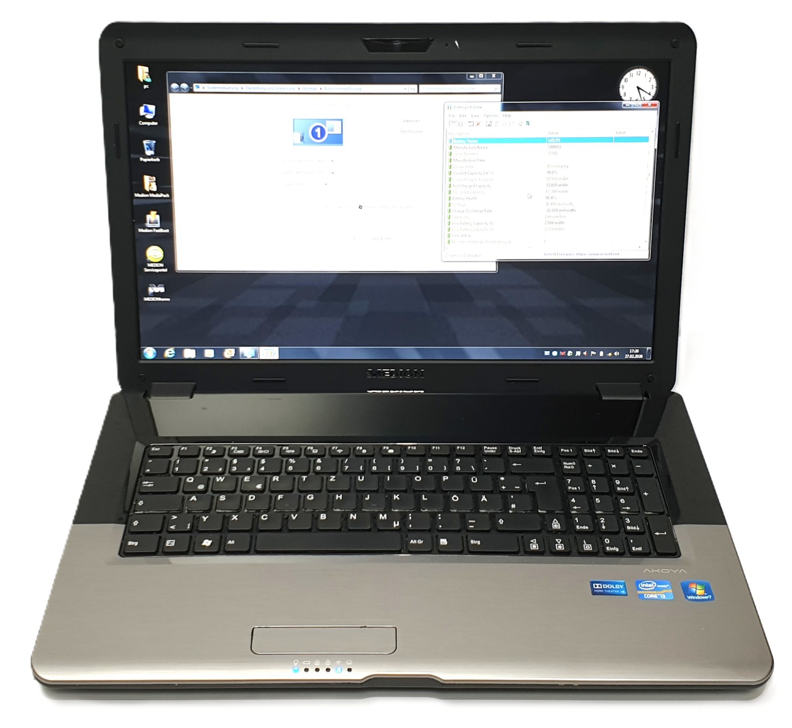Medion Akoya E7218 i3-2310M 2.10GHz 750GB 8GB Laptop Windows 7 17.3″ VGA HDMI