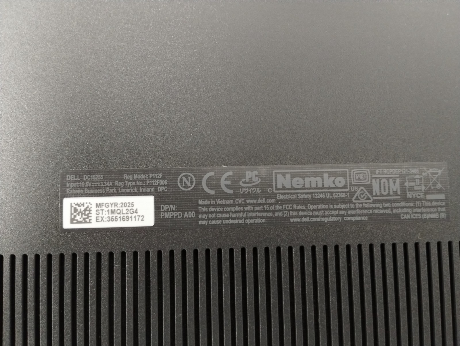 DELL 15 DC15255 G8MK9, AMD Ryzen 7 7730U, 2.00 GHz, 16 GB RAM, 512 GB NVMe SSD