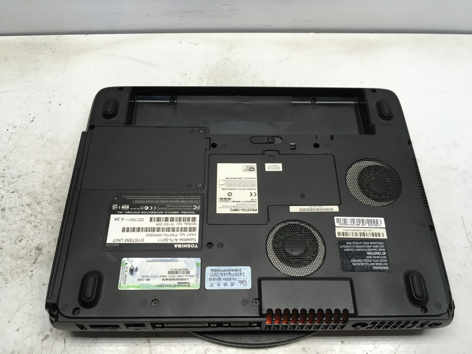 Toshiba Satellite A75-S211 Intel Mobile Pentium 4 538 3.2GHz 703 MB NO HDD