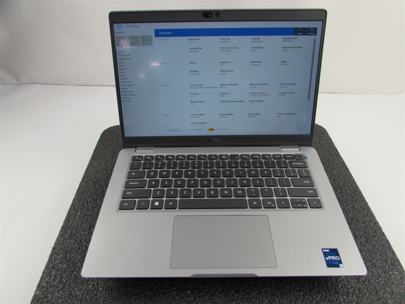 DELL LATITUDE 5340 1920X1080 TOUCHSCREEN I5-1345U 512GB SSD 16GB RAM NO O.S