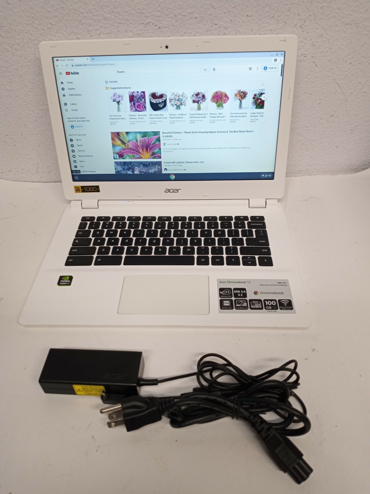 Acer 13 CB5-311-T9B0 Chromebook 13.3″ NVIDIA @ 2.10Ghz 2GB RAM 16GB SSD ChromeOS
