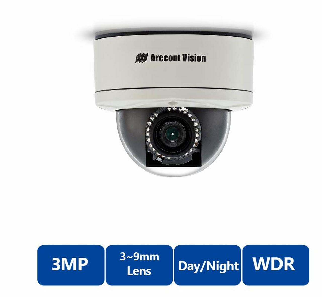 ARECONT VISION AV3256PMIR-S – 3MP IR / SD Card Slot / MegaDome 2 Camera -U