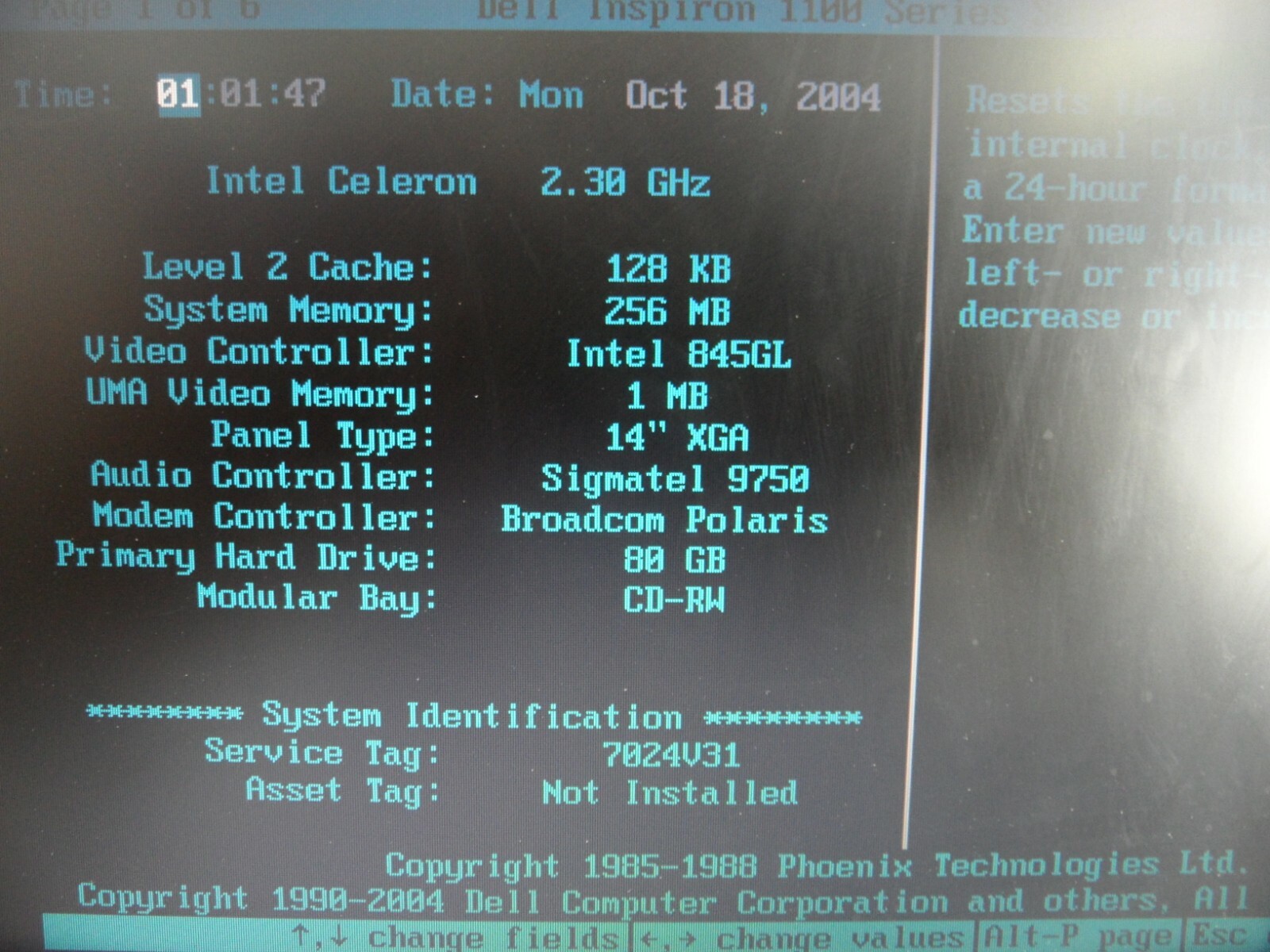 Dell Inspiron 1100 / Intel Celeron @ 2.3 GHz / Parts Laptop / Tested, Wiped