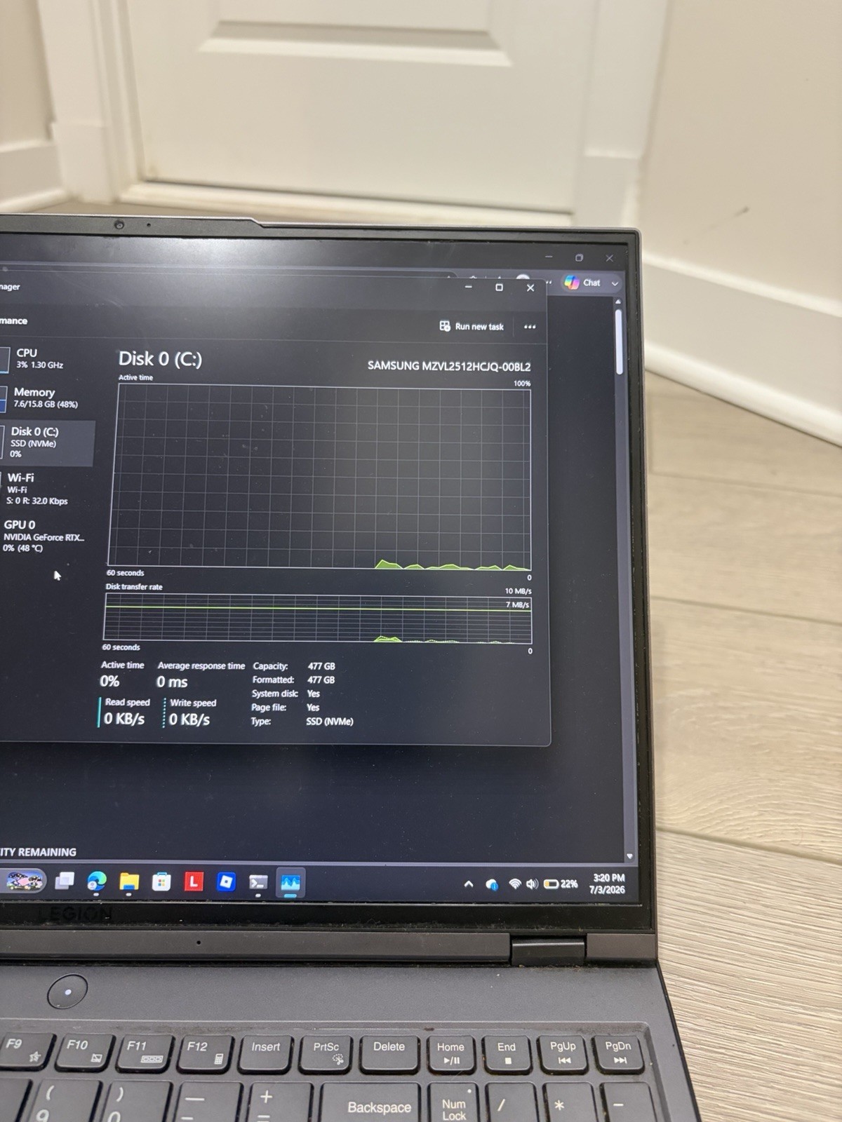 Lenovo Legion 5 Pro 16IAH7 16″ (512GB, Intel Core i7 12th Gen., 4.70 GHz, 16GB,