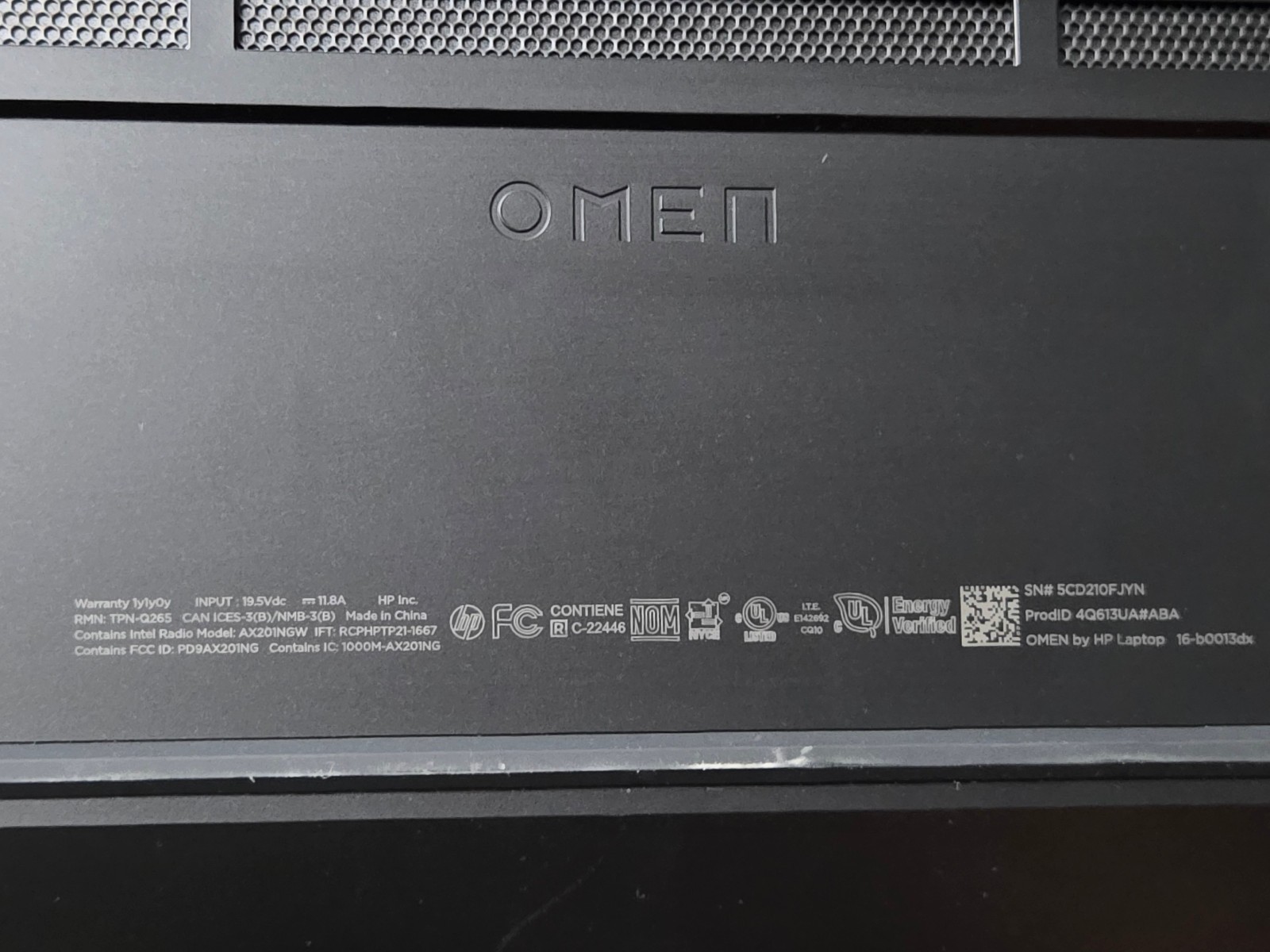 Hp Omen Laptop 16-b0xxx 32GB RAM 512GB SSD i7-11800H