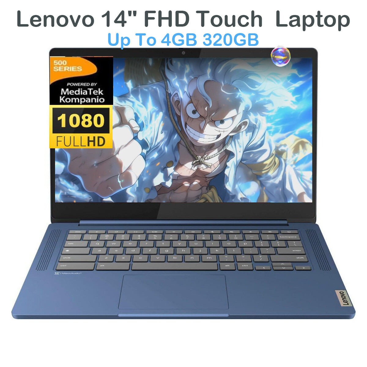 Lenovo Slim3 Chromebook 14″Touch Laptop,8Core MediaTek Kompanio 520,UpTo 4 320GB