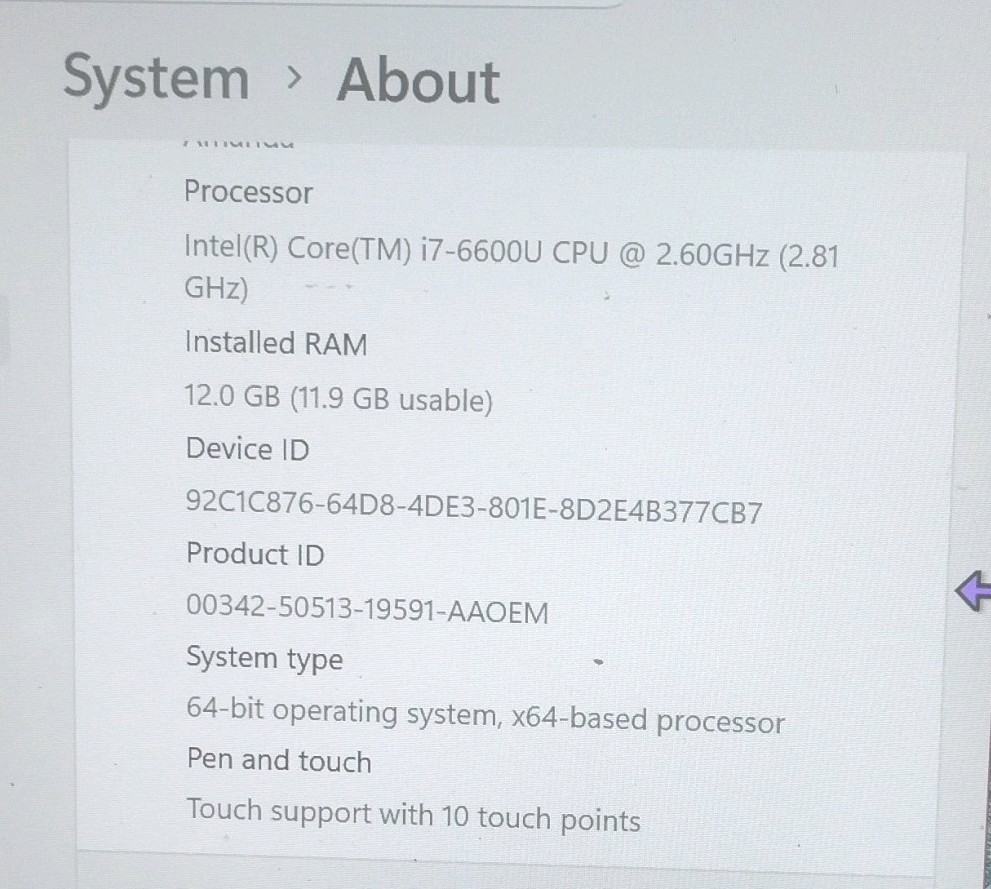 Lenovo ThinkPad T460s i7-6600U 12GB RAM 477GB SSD Windows 11 Pro Touch Backlit