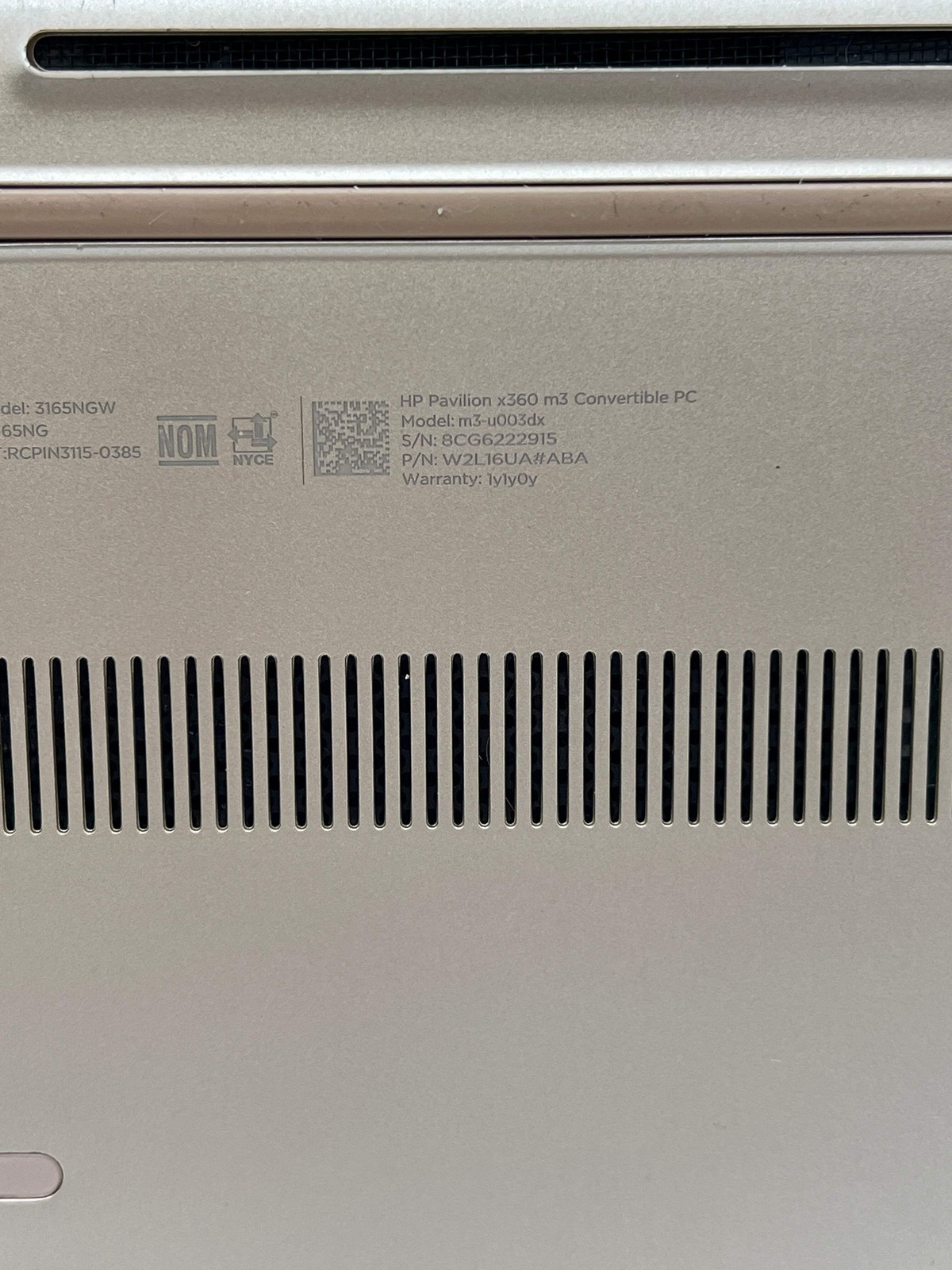 HP Pavilion x360 M3-U003DX 15.6″ Intel i5-6200U 8GB RAM 128GB SSD Gold – Used