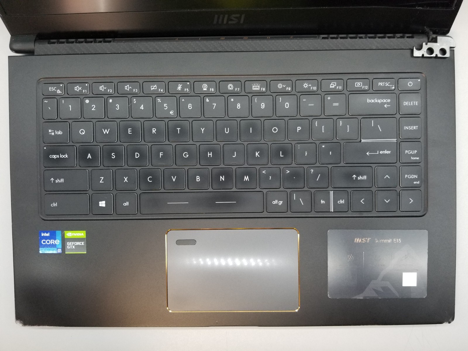 AS-IS MSI Summit E15 i7-1185G7 3.0GHz 16GB RAM 512GB NVMe NVIDIA GTX Win11P READ