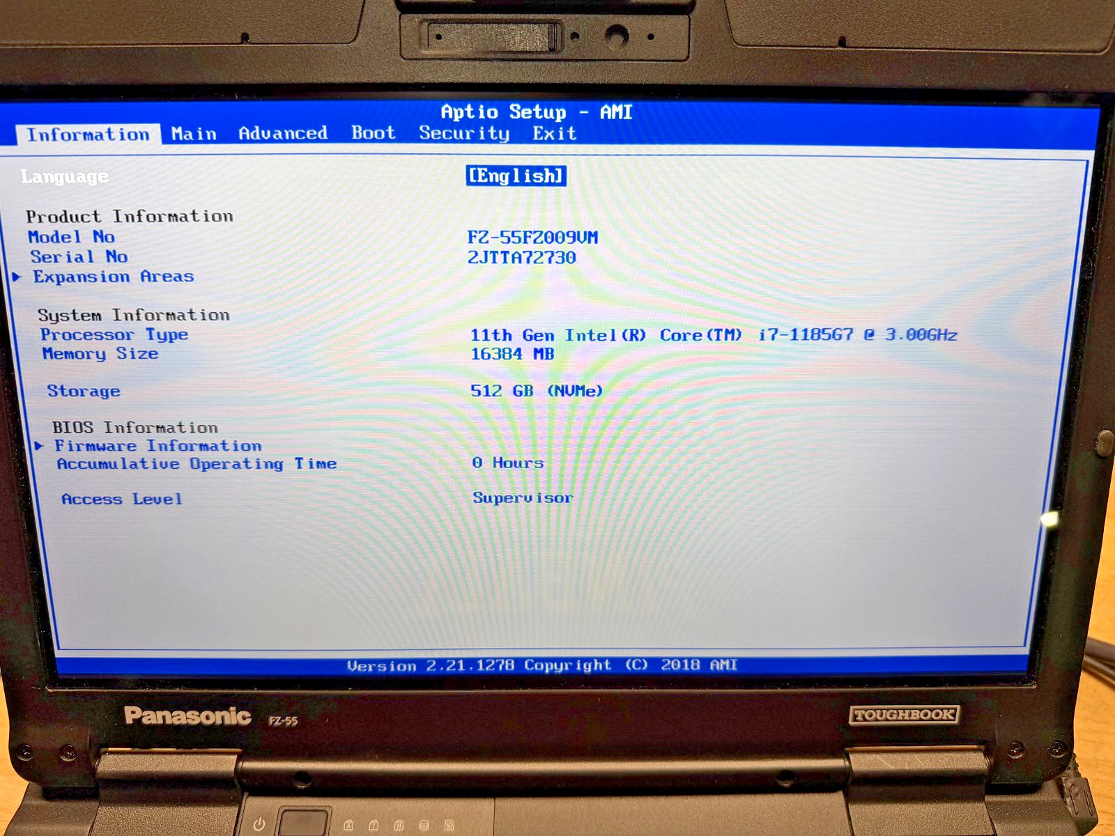 Panasonic Toughbook FZ-55 MK2 14″ i7-1185G7 16G 512G NVMe Touch 4G LTE WiFi W10P