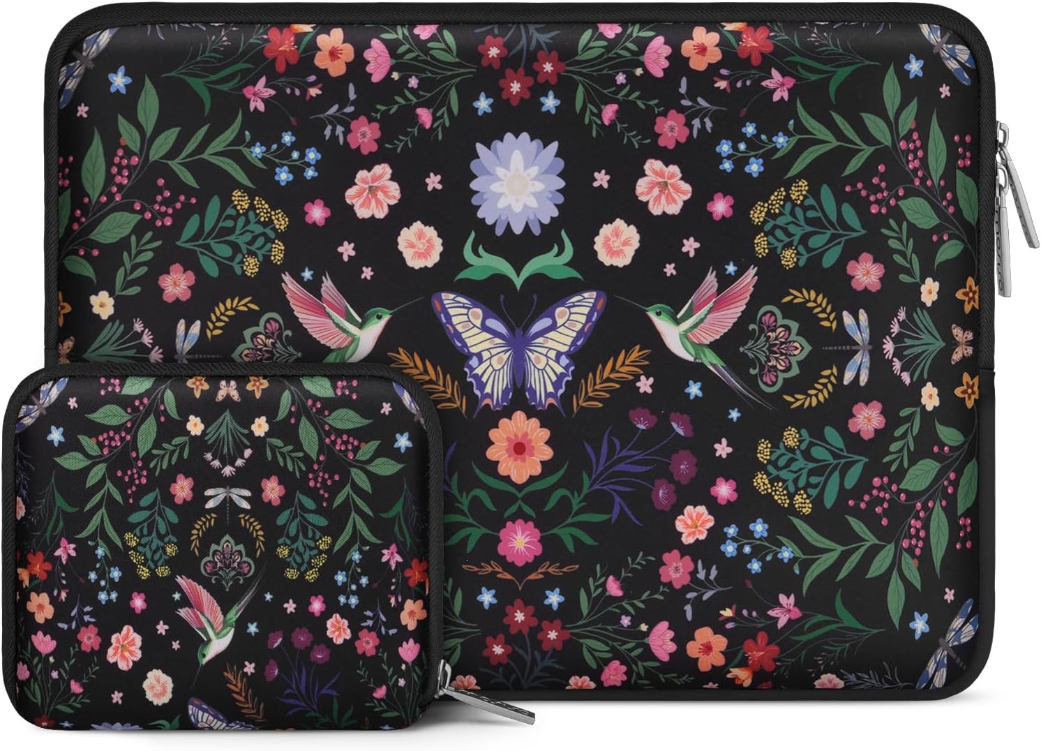 Black Laptop Sleeve Bag for 13-14 inch Laptops, Fits MacBook Air/Pro, Neoprene
