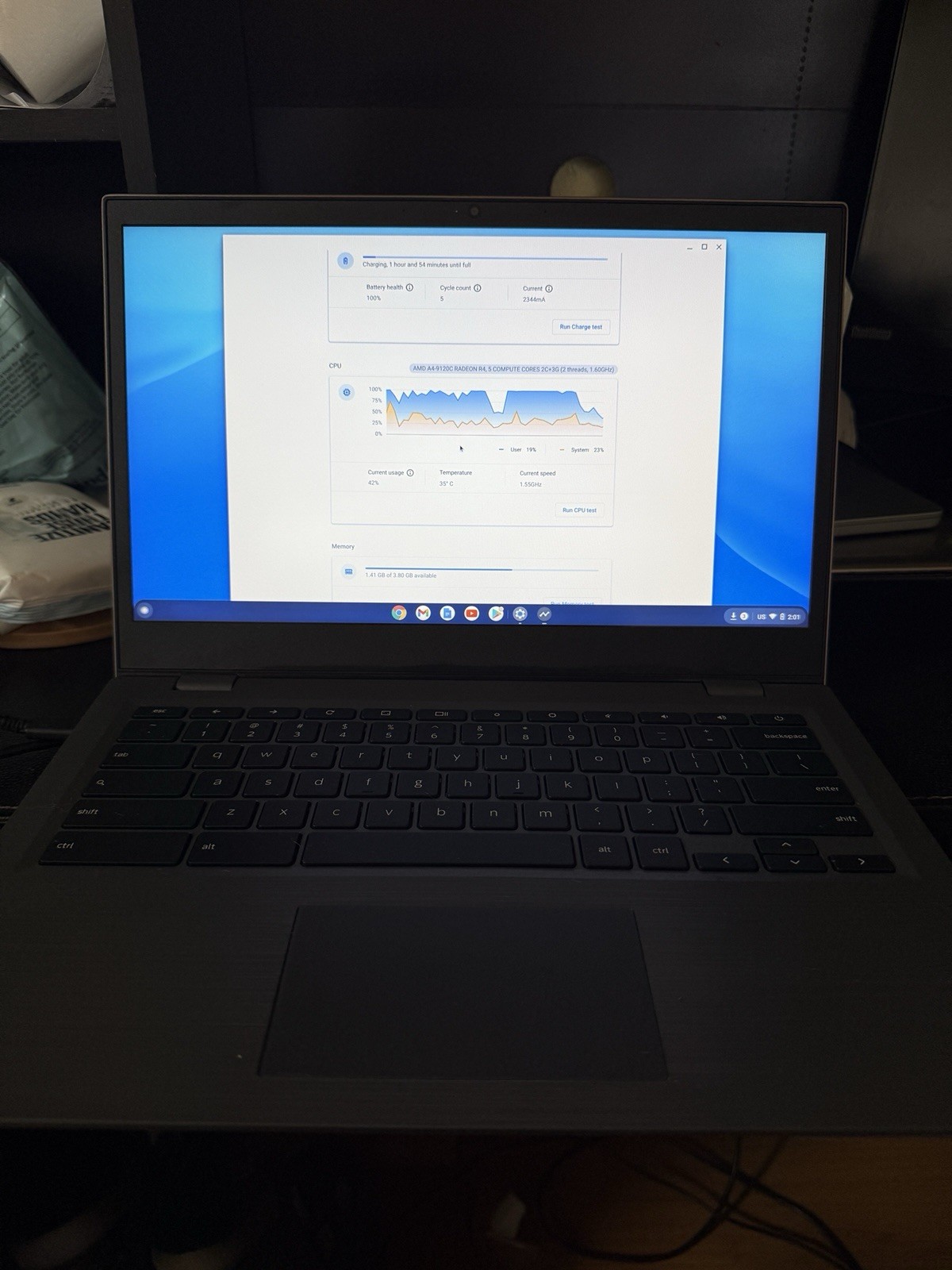 Lenovo 14E Chrome 14″ Touch AMD A4-9120C dual core 1.6 GHz 4GB RAM 32GB eMMC ***