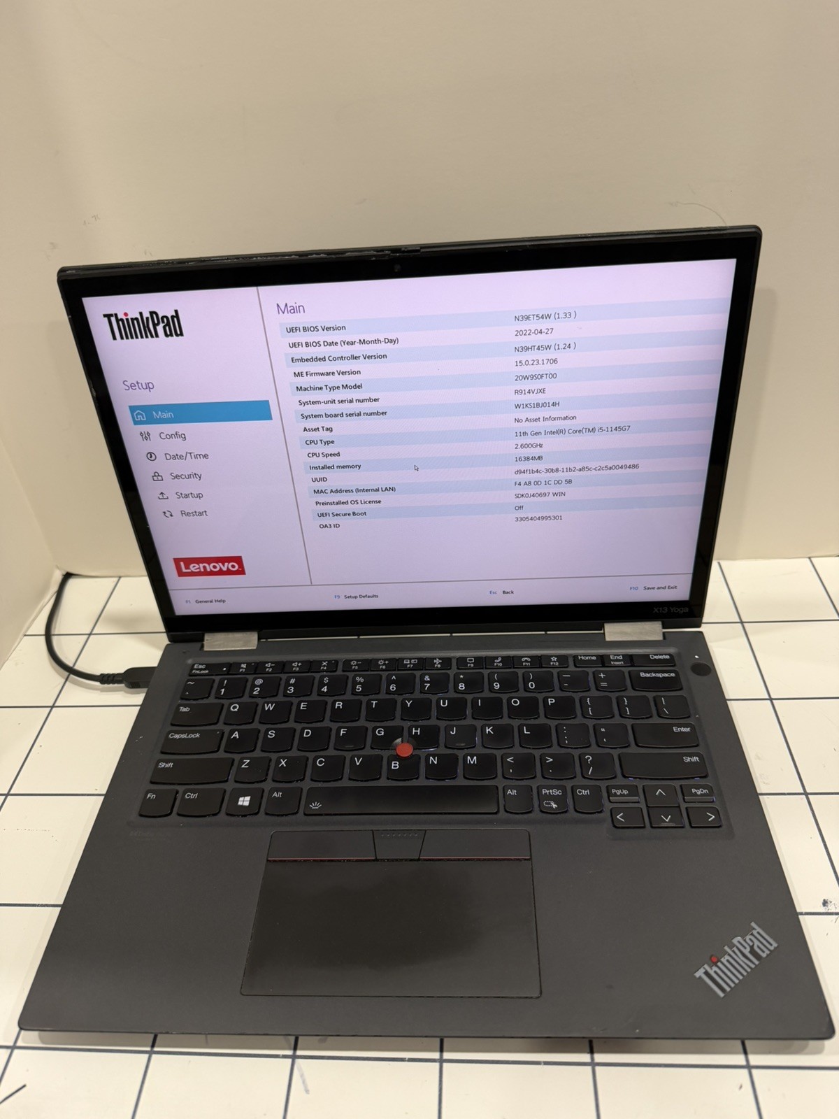 Lenovo Thinkpad X13 Yoga Gen 2 i5-11th Gen RAM 16gb SSD NO #4