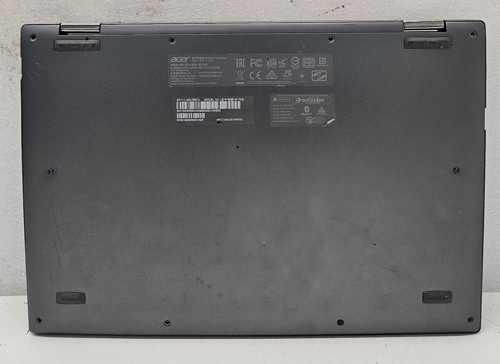 Acer Spin 1 SP111-32N-P6CV Laptop Intel Pentium N4200 NO RAM/HD/OS/POWER (FL)