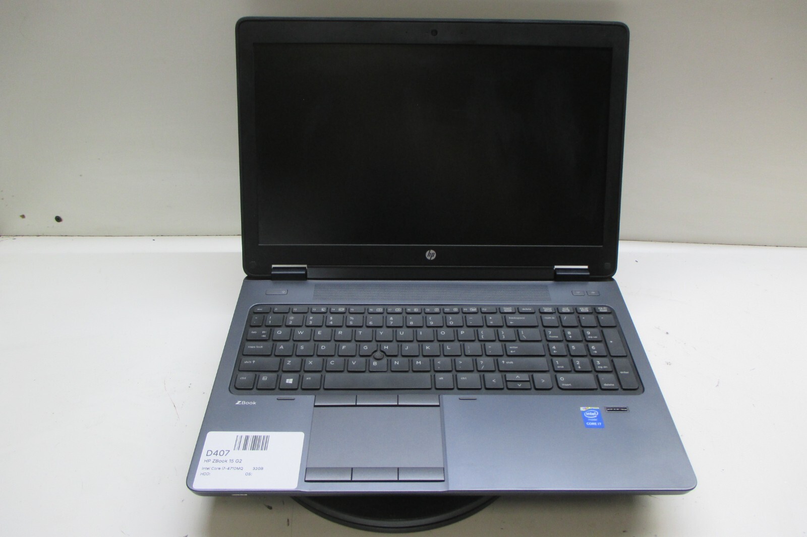 HP ZBook 15 G2 Laptop Intel Core i7-4710MQ 32GB Nvidia Quadro K610M No HDD/Batt