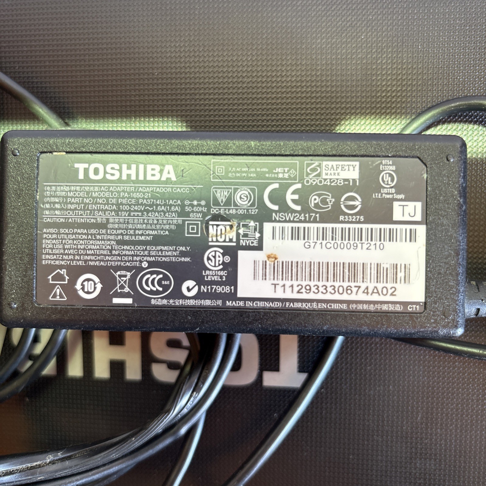 TOSHIBA SATELLITE C655- S5514 – FOR PARTS